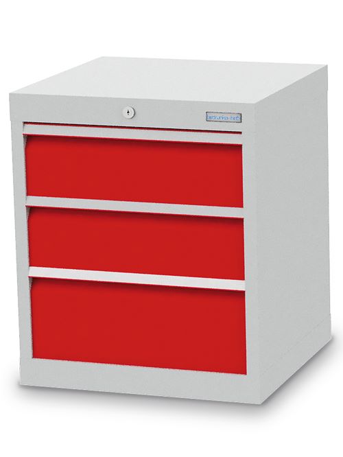Produktbild Bedrunka+Hirth Schubladenschrank 3 mal Auszugssperre der Schubladen 530 x 500 x 619 mm