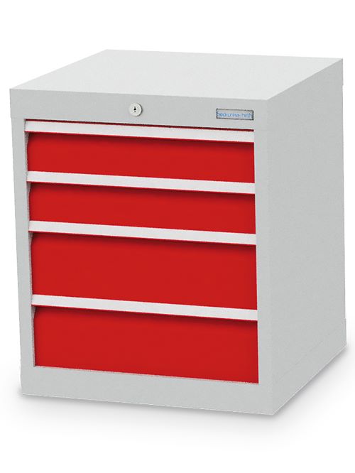 Produktbild Bedrunka+Hirth 4 fach Schubladenschrank mit Stahlblechgehäuse 530 x 500 x 619 mm bild 1