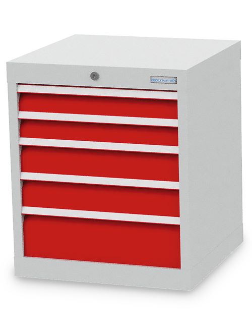 Produktbild Bedrunka+Hirth Schubladenschrank mit 5 unterschiedlichen Schubladen 530 x 500 x 619 mm