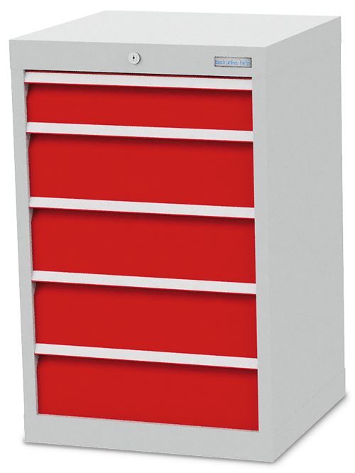 Produktbild Bedrunka+Hirth Schubladenschrank schmal mit Zentralverriegelung 530 x 500 x 819 mm