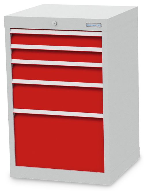 Produktbild Bedrunka+Hirth Schubladenschrank aus Stahlblech 5 Schubladen 530 x 500 x 819 mm