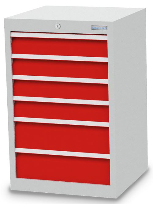 Produktbild Bedrunka+Hirth Schubladenschrank aus Stahlblech mit 6 Schubladen 530 x 500 x 819 mm bild 1