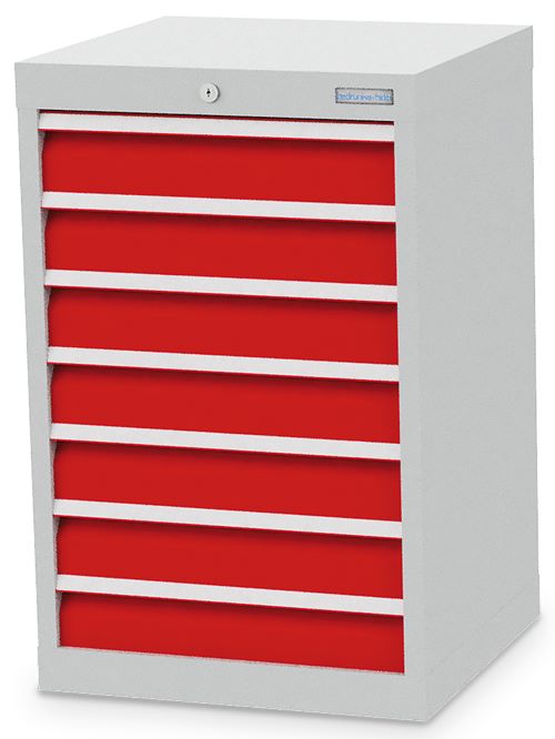 Produktbild Bedrunka+Hirth Schubladenschrank schmal mit 7 Schubladen 530 x 500 x 819 mm