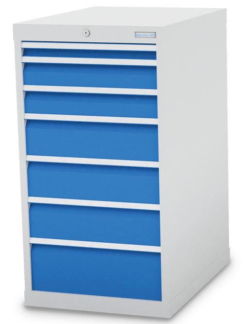 Produktbild Bedrunka+Hirth Schubladenschrank 7 Schubladen mit Einzelverriegelung 555 x 736 x 1019 mm