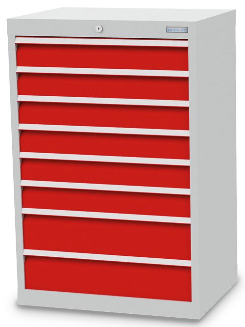 Produktbild Bedrunka+Hirth Hoher Schubladenschrank 8 fach 680 x 500 x 1019 mm