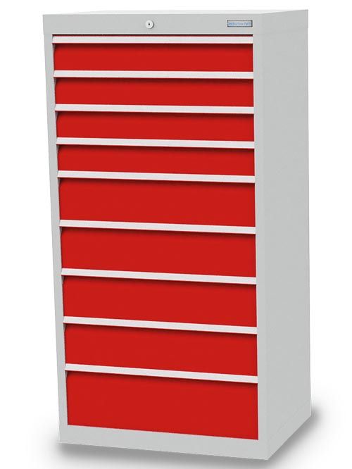 Produktbild Bedrunka+Hirth Schubladenschrank schmal mit 680 mm Breite 9 Schubladen bild 1