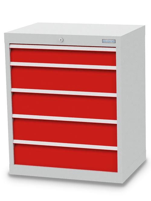 Produktbild Bedrunka+Hirth Schubladenschrank 5 Schubladen Stahlblech 680 x 500 x 819 mm