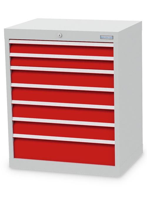 Produktbild Bedrunka+Hirth Schubladenschrank mit Schubladenführung 7 fach 680 x 500 x 819 mm