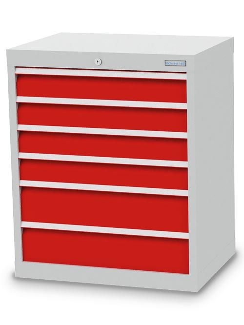 Produktbild Bedrunka+Hirth Schubladenschrank 6 fach aus Stahlblechkonstruktion 680 x 500 x 819 mm bild 1
