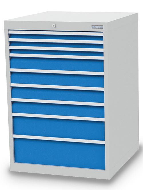 Produktbild Bedrunka+Hirth Schubladenschrank 9 Schubladen aus Stahlblech 705 x 736 x 1019 mm