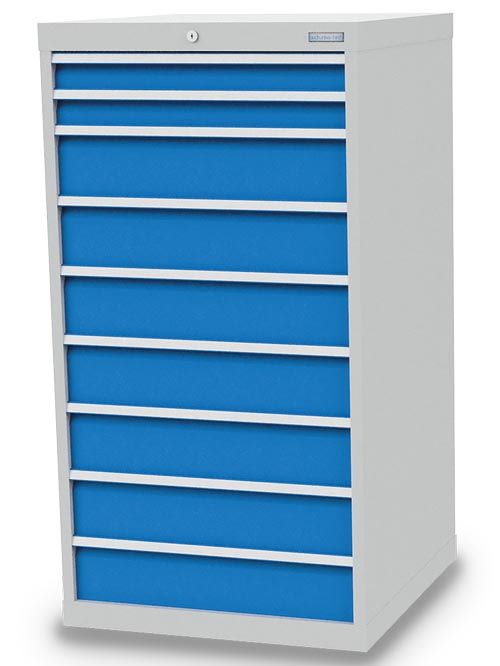 Produktbild Bedrunka+Hirth Schubladenschrank 9 Schubladen mit Griffleiste 705 x 736 x 1319 mm
