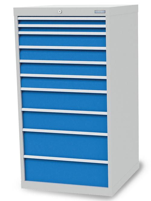 Produktbild Bedrunka+Hirth Schubladenschrank 10 fach mit Einzelverriegelung 705 x 736 x 1319 mm