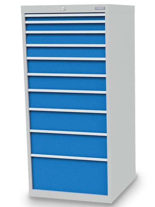 Produktbild Bedrunka+Hirth Schubladenschrank 10 Schubladen mit Auszugssperre 705 x 736 x 1519 mm
