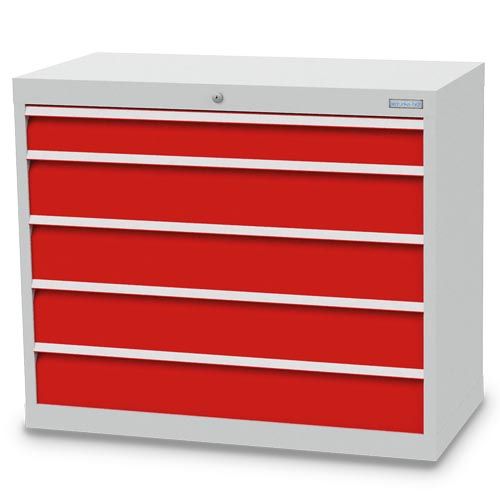 Produktbild Bedrunka+Hirth Schubladenschrank 5 fach pulverbeschichtet Maße 980 x 500 x 819 mm