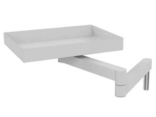 Produktbild Bedrunka+Hirth Schwenkarm mit Ablagewanne Stahlblech 400 x 300 x 48 mm