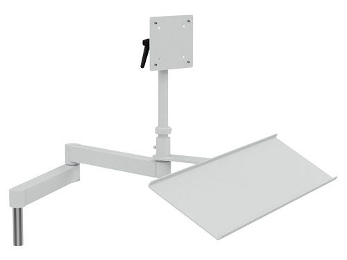 Produktbild Bedrunka+Hirth Schwenkarm mit Monitor und Tastaturhalterung 700 x 370 x 320 mm