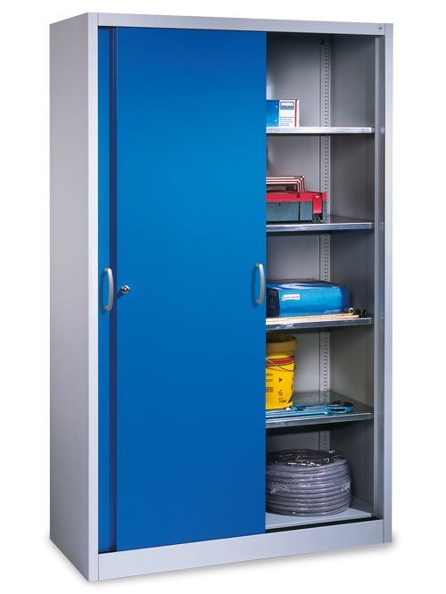 Produktbild Bedrunka+Hirth Schwerlastschrank Stahlblech 4 verzinkte Fachböden 1200 x 500 x 1950 mm