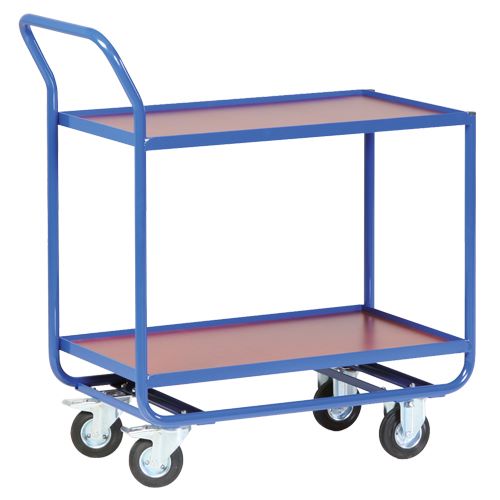 Produktbild Bedrunka+Hirth Stahlrohrtischwagen mit 2 Ladeflächen Maße 500 x 961 x 1000 mm