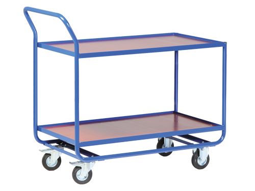 Produktbild Bedrunka+Hirth Stahlrohrtischwagen mit 2 Ablageflächen 600 x 1161 x 1000 mm
