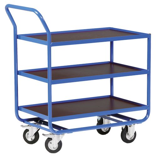 Produktbild Bedrunka+Hirth Stahlrohrtischwagen mit 3 Ladeflächen 500 x 961 x 1000 mm