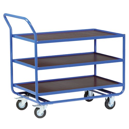 Produktbild Bedrunka+Hirth Stahlrohrtischwagen mit 3 Ablageflächen 600 x 1161 x 1000 mm