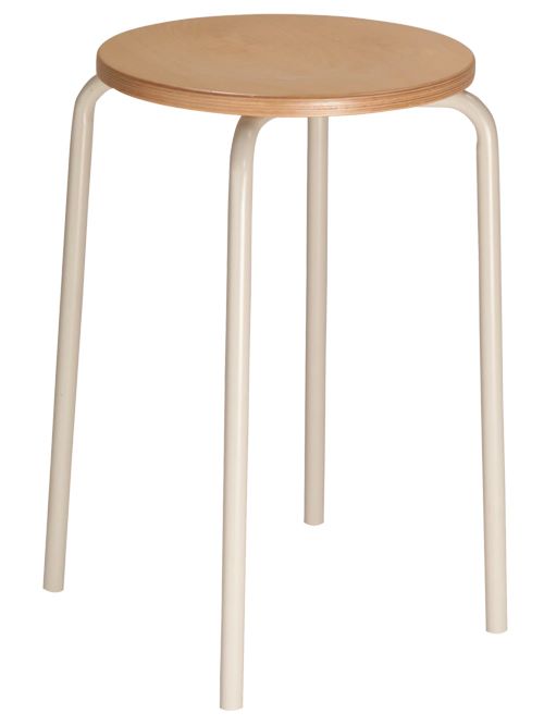 Produktbild Bedrunka+Hirth Stapelhocker hoch mit 580 mm aus Buche lichtgrau