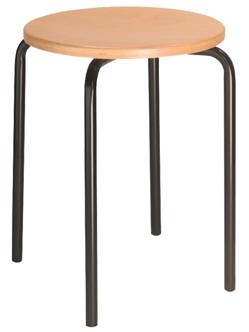 Produktbild Bedrunka+Hirth Stapelhocker Standard Buche Durchmesser 350 mm schwarz