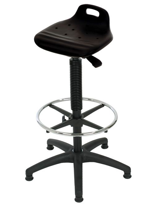 Produktbild Bedrunka+Hirth Stehhilfe mit Fußring Höhe 570-820 mm mit Bodengleiter Schwarz