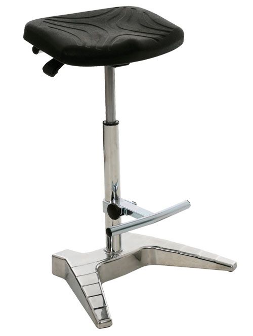 Produktbild Bedrunka+Hirth Stehhilfe mit breitem PU Komfortsitz 420 x 700 mm