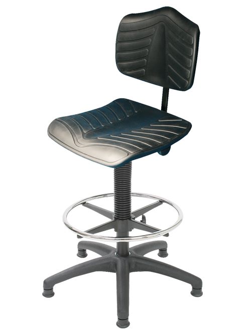 Produktbild Bedrunka+Hirth Supersofter Arbeitsstuhl mit Bodengleitern sowie Fußring 530 bis 790 mm