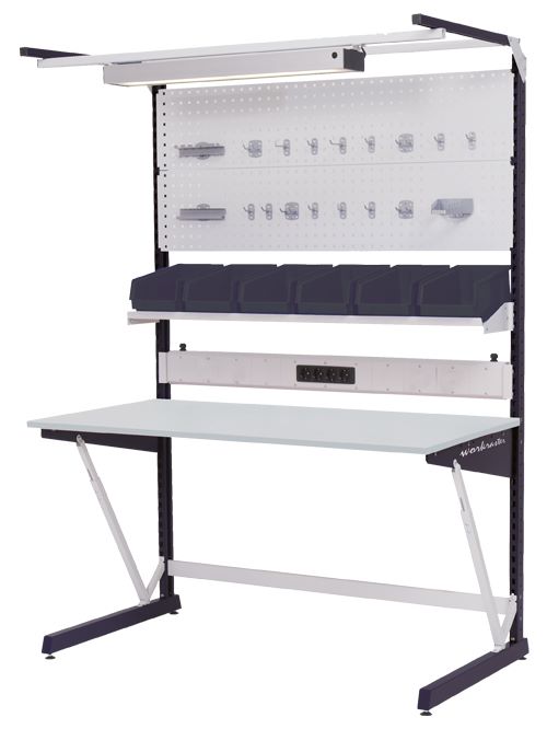 Produktbild Bedrunka+Hirth Arbeitstisch workraster mit Mulitwand Aufbau
 1500 x 800 x 2070 mm Last 300 kg