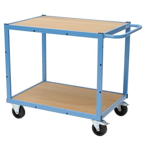 Produktbild Bedrunka+Hirth Transportwagen mit Holzboden und 2 Ladeflächen 900 x 620 x 860 mm