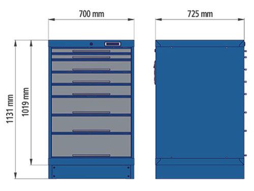 Produktbild Bedrunka+Hirth TSM Anbaumodul R24-24 für Werkbank 700 x 725 x 1131 mm bild 2