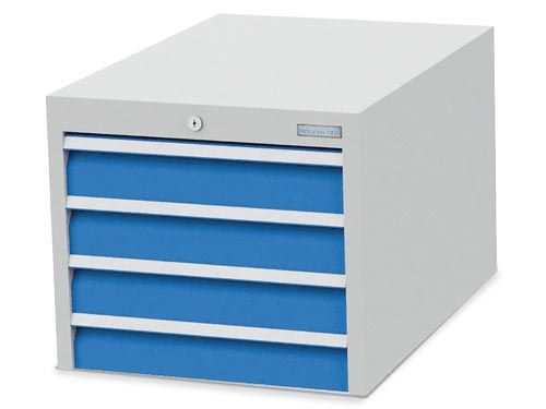 Produktbild Bedrunka+Hirth Unterhängeschrank aus Stahlblech 4 Schubladen 555 x 736 x 462 mm
