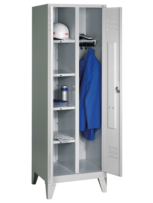 Produktbild Bedrunka+Hirth Wäsche Garderobenschrank mit Füßen 610 x 500 x 1850 mm