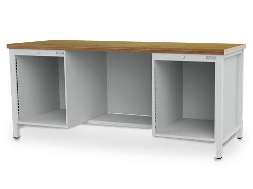 Produktbild Bedrunka+Hirth Werkbank 2 Leergehäuse 1 Fachboden mit Rückwand 2000 x 750 x 959 mm