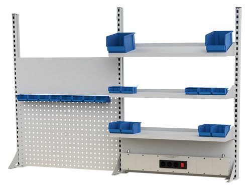 Produktbild Bedrunka+Hirth Werkbankaufbau ohne Beleuchtung 3 Tragsäulen 2000 x 1250 mm