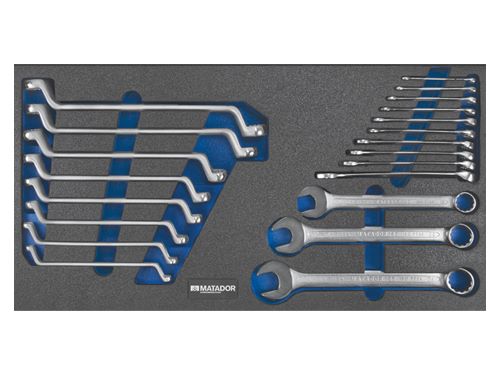 Produktbild Bedrunka+Hirth Werkzeugeinsatz Schraubenschlüssel Satz 21 Teilig BxTxH 565 x 300 x 25 mm