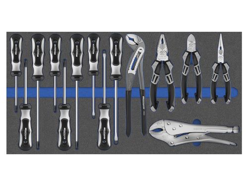 Produktbild Bedrunka+Hirth Werkzeugeinsatz Zangen und Schraubendreher Satz 14 teilig BxTxH 565 x 300 x 25 m