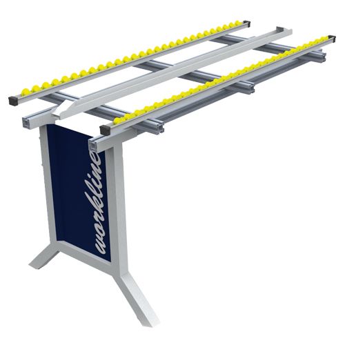 Produktbild Bedrunka+Hirth Anbaugestell workline mit Röllchenbahn 1500 x 600 mm