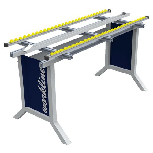 Produktbild Bedrunka+Hirth Arbeitsplatzsystem Grundgestell workline mit Röllchenbahn 1000 x 600 mm
