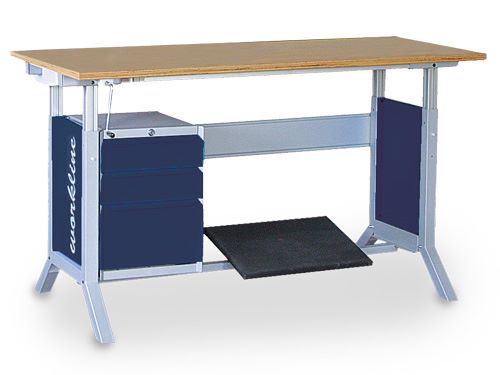 Produktbild Bedrunka+Hirth workline Grundtischkombination 1500 x 750 mm mit Fußstützen