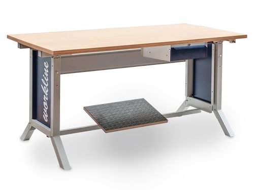 Produktbild Bedrunka+Hirth workline Grundtischkombination mit Arbeitsplatte 25 mm Höhe 735 bis 1100 mm