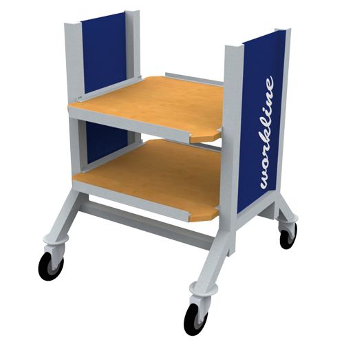 Produktbild Bedrunka+Hirth Worklinemobil ausziehbar 2 Fachböden 900 x 610 x 90 mm