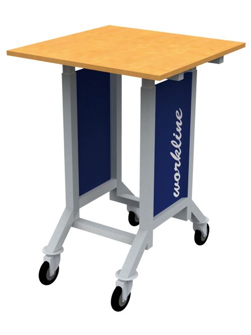 Produktbild Bedrunka+Hirth workline Mobil stufenlos höhenverstellbar 750 x 750 mm