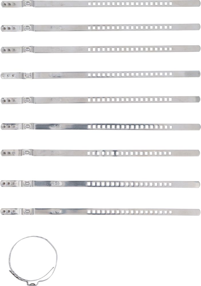 Produktbild BGS Achsmanschetten Schellen Satz 10 teilig Edelstahl rostfrei 7 mm 20 - 50 mm bild 2