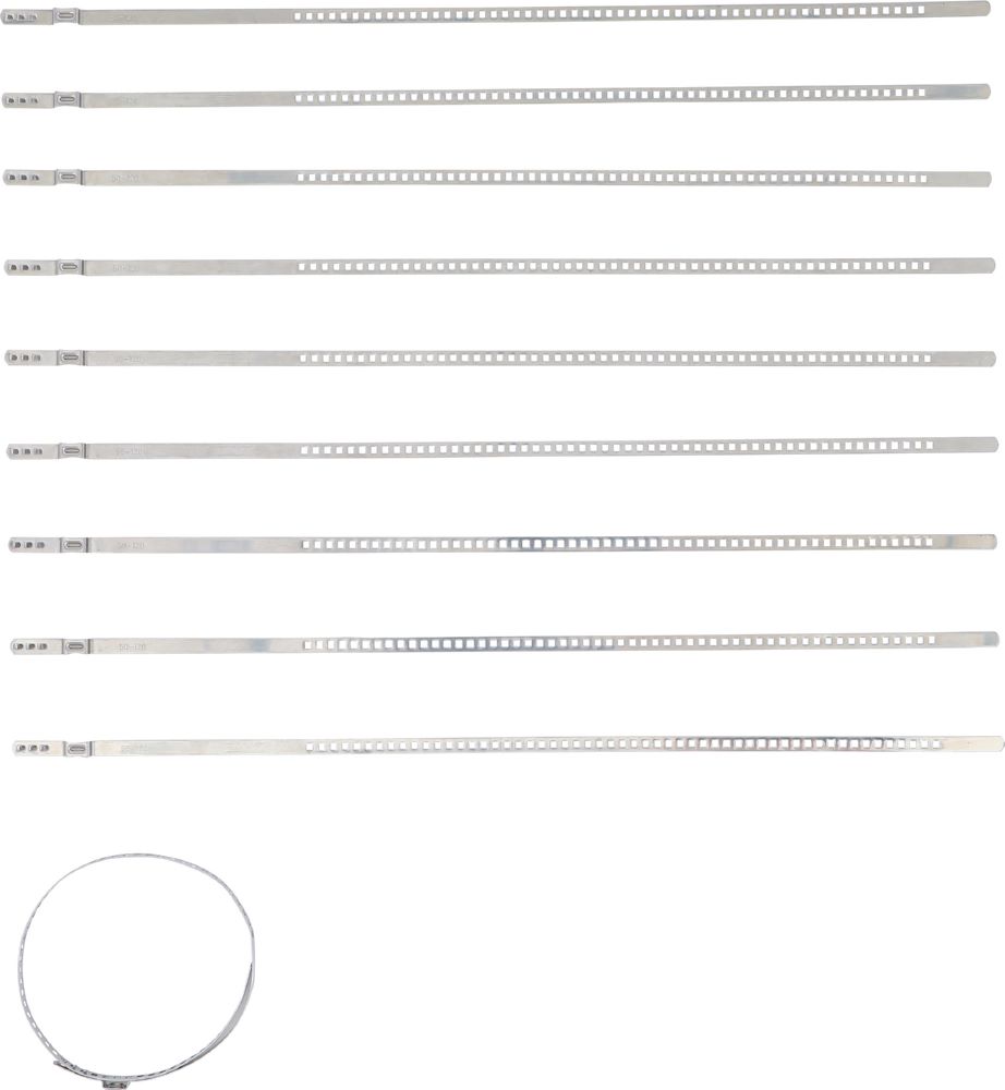 Produktbild BGS Achsmanschetten-Schellen-Satz 10 teilig Edelstahl rostfrei 7 mm 50 - 120 mm bild 2