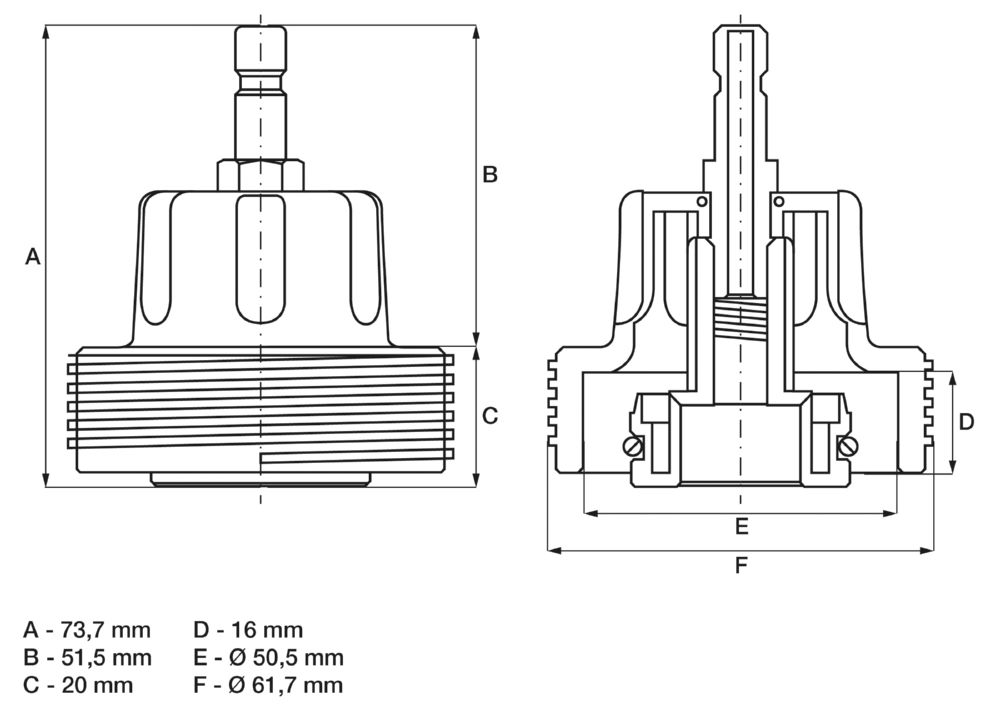 Produktbild BGS Adapter Nr. 23 für Artikel 8027, 8098 für VAG bild 3