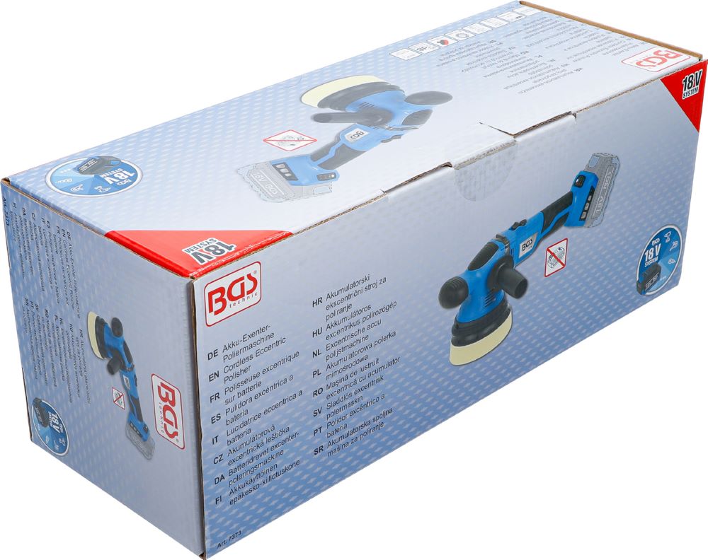 Produktbild BGS Akku Exzenter Poliermaschine bürstenlos 18 V Solo bild 8