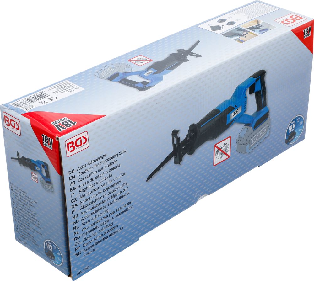 Produktbild BGS Akku Säbelsäge bürstenlos 18 V Solo bild 7